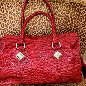 White House Black Market Red Croc Handbag